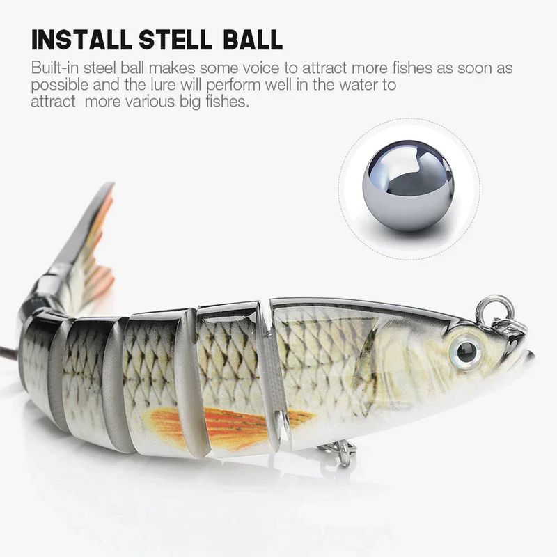 Sinking Wobblers Fishing Lures 13.5cm 19g   8 Multi Jointed Swimbait Hard Artificial Bait Pike Bass Fishing Lure Crankbait