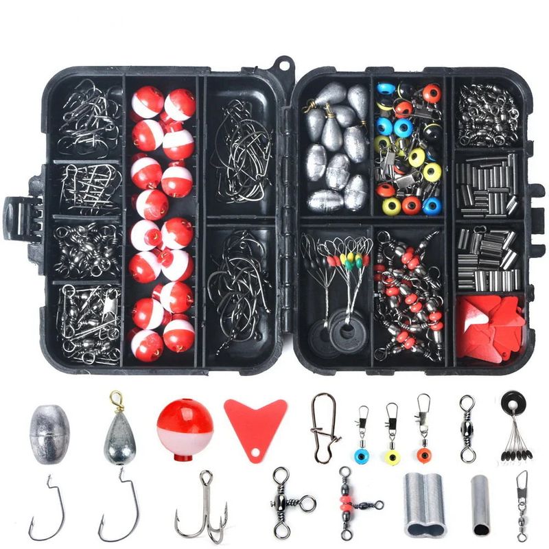 Fishing Tackle Kit Including Swivels Hooks Anti Tangle Sleeves Hook Stop Beads Boilie Bait Screw Carp Fishing Accessories Tools