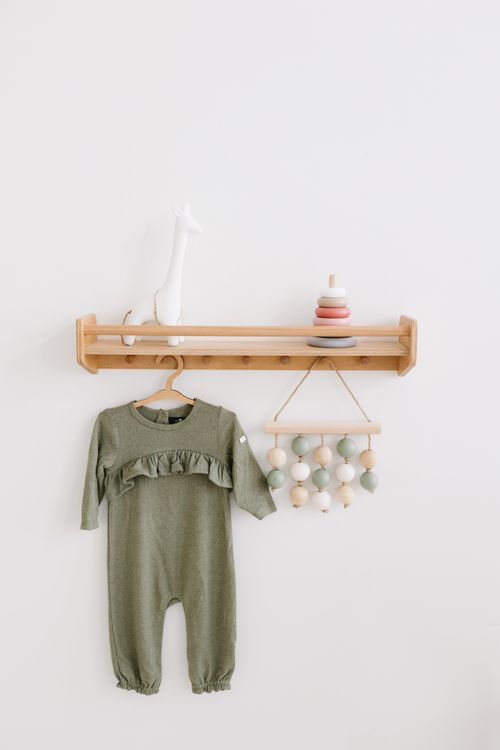 Wall-Mounted Shelf with Hooks