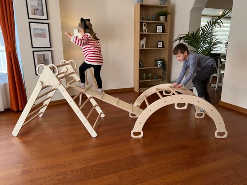 Wooden Climbing Toy for Kids. Climbing triangle set 3in1. Montessori Climbing Triangle. Triangle Ramp & Arch. Gym for Toddler. Baby Gym Sets