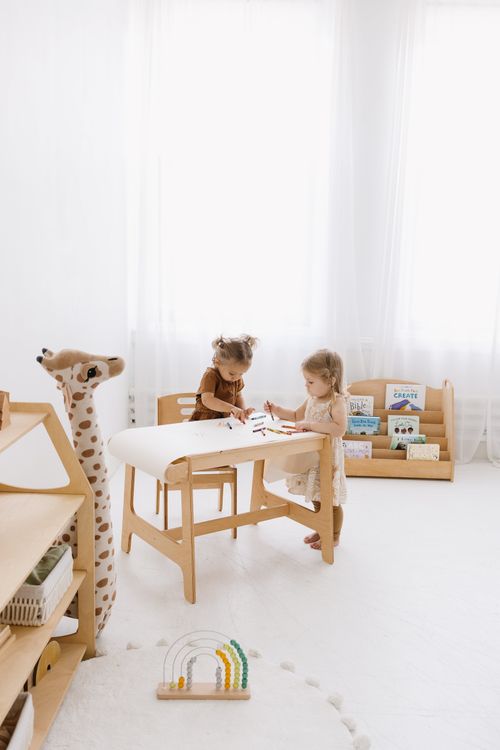 Toddler Activity Table with Paper Holder