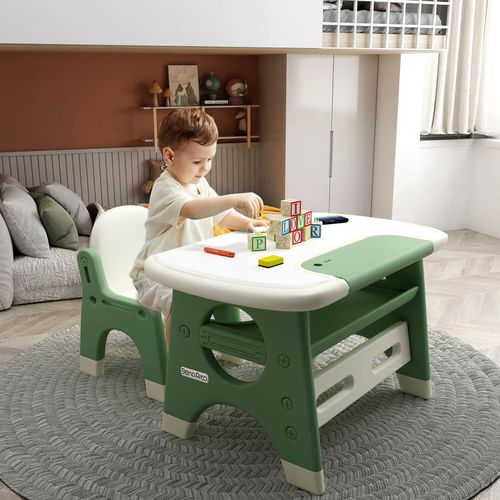 BenaRita Kids Drawing Table and Chair Set Green