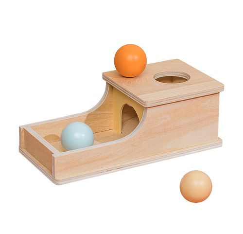 Object Permanence Box with Colorful Ball Drop Feature