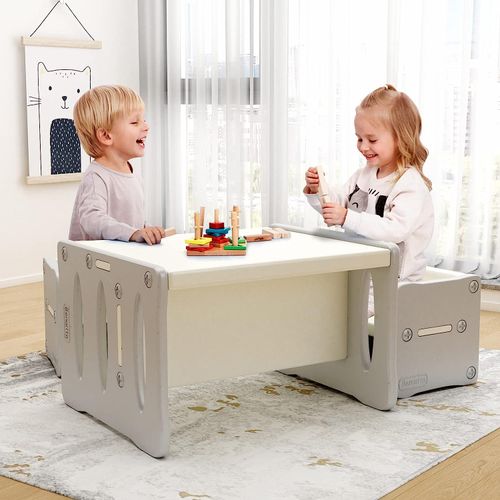 BenaRita Children's table and 2 Chairs Set Grey