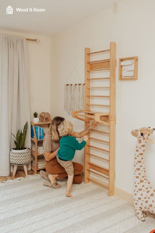 Wooden Montessori Climbing Wall for Kids