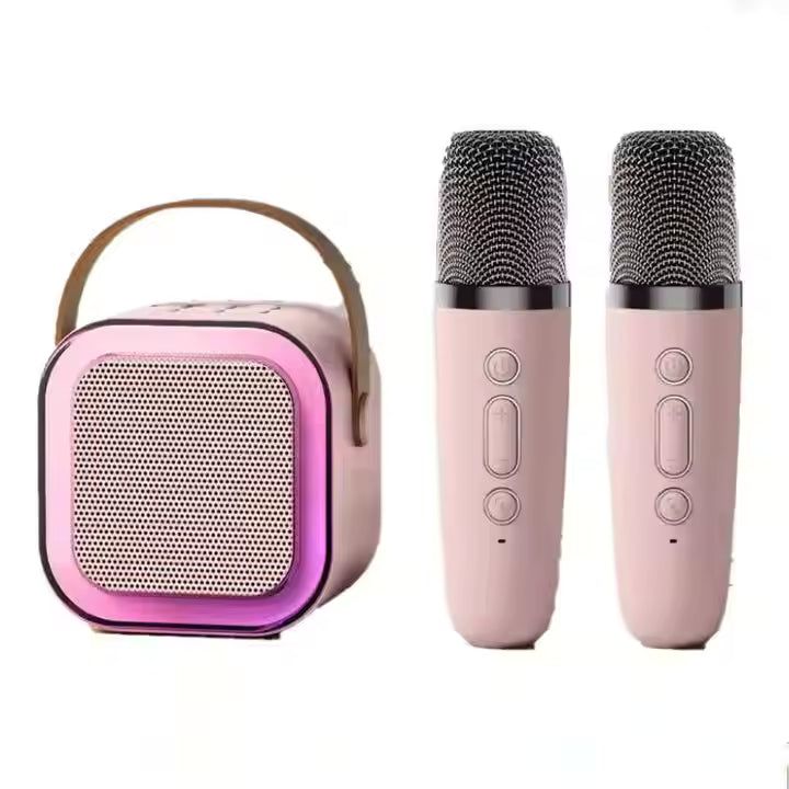 Karaoke Home Wireless BT Outdoor Portable Mini Speaker with Microphone Music Player Christmas Toys Christmas Gifts for Kids