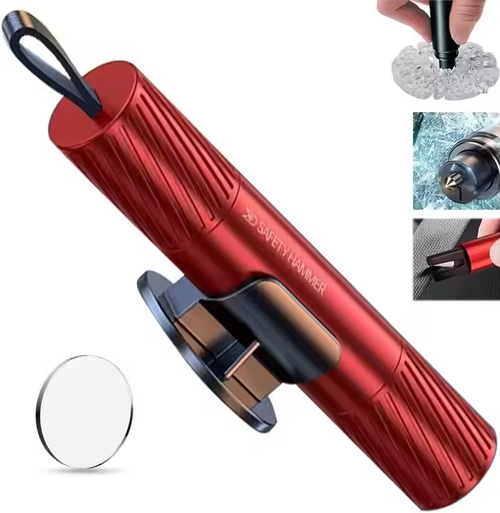 Car safety hammer window breaking tool seat belt cutting two in one emergency escape tool