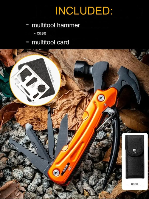 Multifunctional Claw Hammer Outdoor Multi-Purpose Tool Vehicle Life-Saving Hammer Emergency Multi-Functional Pliers