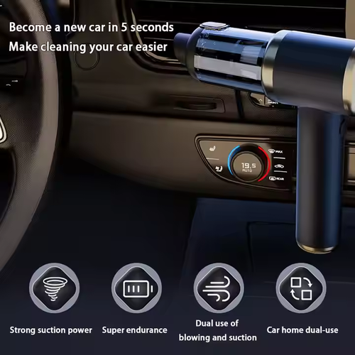 Portable large suction power household rechargeable car vacuum cleaner