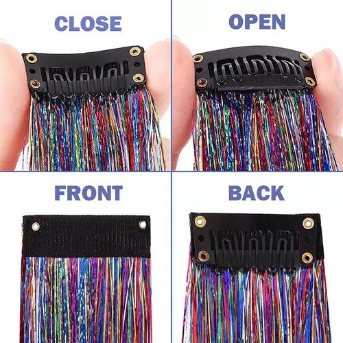 Hair tinsel clips