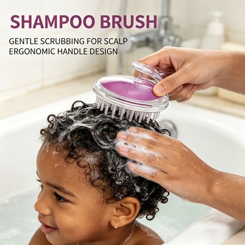 Silicone scalp brush