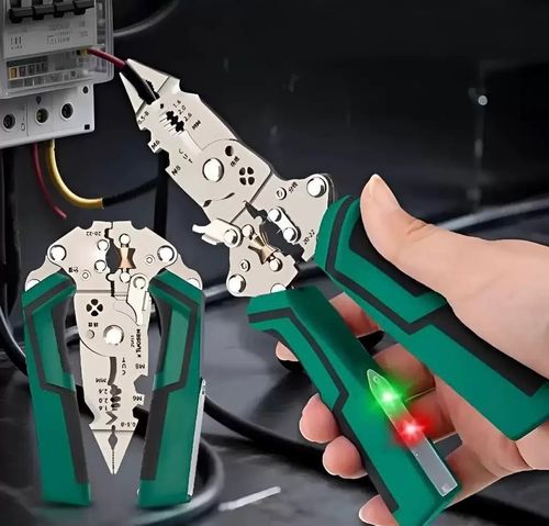 Multi-function Foldable Wire Stripper With Voltage Tester For Electricians