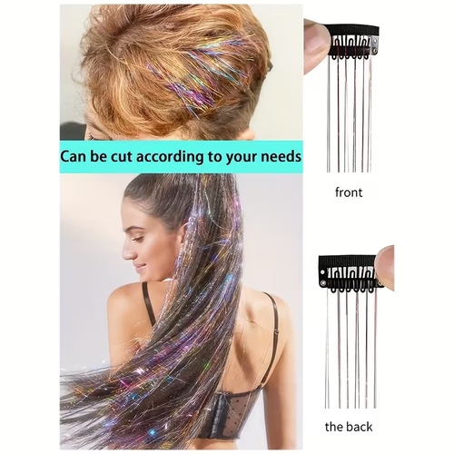 Hair tinsel clips