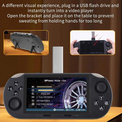 2025 New SF3000 4.5'' IPS Handheld Game Console Open Source OS Twin Joystick 3000mAh Power Bank Support WiFi Connection