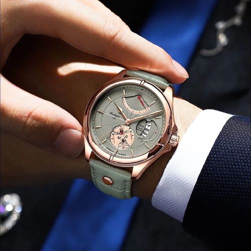 Swiss brand new leather belt men's watch luxury fashion quartz watch foreign trade hot sale 3 colors to choose from