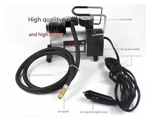 RAD Sportz 12 Volt Electric Tire Air Pump with Gauge for BikeAuto