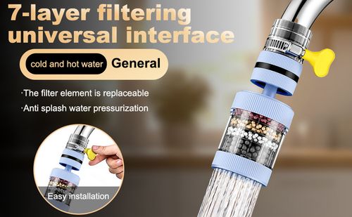 Universal Faucet 6-layers Water Saver Filter adjustable Clean Purifier Splash-proof Bubbler 360 Degree Rotation Sprayer