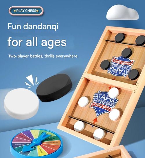 Wooden bouncing chess parent-child interactive chess bumping chess like a ball table hockey