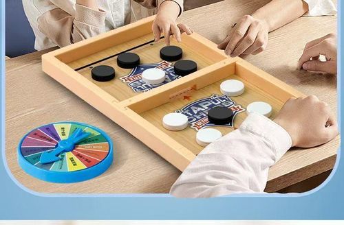 Wooden bouncing chess parent-child interactive chess bumping chess like a ball table hockey