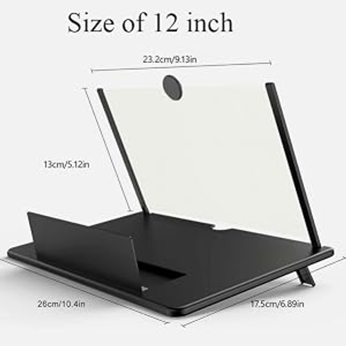 12-inch Screen Magnifier,3D HD,Pull-Out Type,Smart Phone Magnifier,Mobile Phone Large Screen,Foldable and Retractable,Movie Video Screen Magnifier
