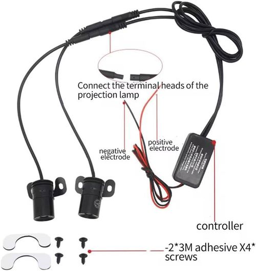ledmotorcycle chassis light kit motorcycle logo led light whiteblueredangel wings led motorcycle projection light universal motorcycleelectric motorcycle shadow light accessory