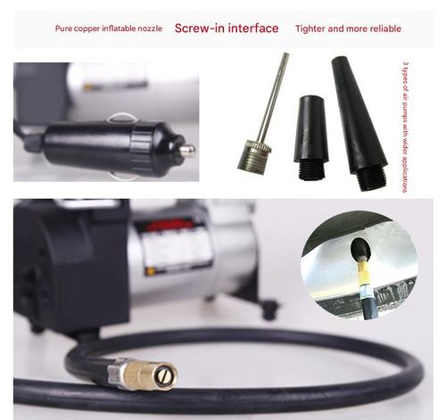 RAD Sportz 12 Volt Electric Tire Air Pump with Gauge for BikeAuto