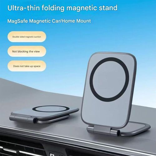 Drive Hidefold Ultra-Thin Foldable Magnetic Car Phone Mount, Phone Mount 270°Adjustable Anti-Shake Cell Phone Holder for Car Retractable Adjustable Foldable,Laptop,Gym (1Pcs)