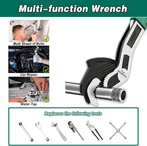 This self-locking multi-purpose wrench is particularly effective for rusty and stripped screws