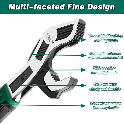 This self-locking multi-purpose wrench is particularly effective for rusty and stripped screws