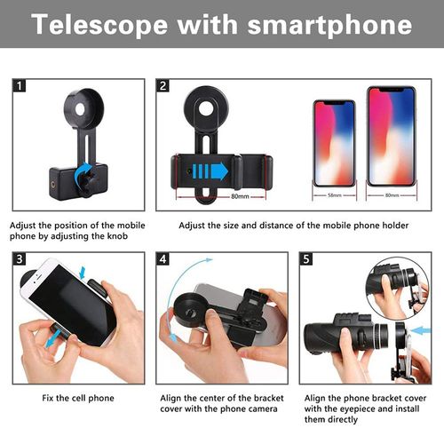How to turn your mobile phone into a telescope, monocular telescope, or portable telescope