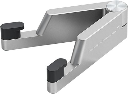 MONEER Cell Phone Stand, Phone Stand for Desk, Foldable & Portable iPhone Stand, Cell Phone Holder Desk Compatible with All Mobile Phone, iPhone, iPad mini, Tablet 4-10.5(Silver)