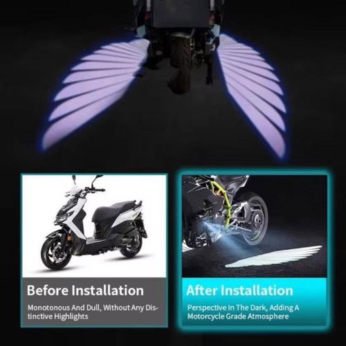 ledmotorcycle chassis light kit motorcycle logo led light whiteblueredangel wings led motorcycle projection light universal motorcycleelectric motorcycle shadow light accessory