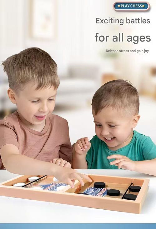 Wooden bouncing chess parent-child interactive chess bumping chess like a ball table hockey