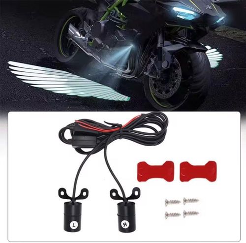 ledmotorcycle chassis light kit motorcycle logo led light whiteblueredangel wings led motorcycle projection light universal motorcycleelectric motorcycle shadow light accessory
