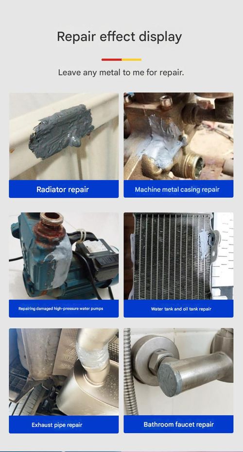 Metal adhesives, metal bonding and repair pastes, AB glue, liquid metal adhesives, repair gel pastes, cold welding high-temperature resistant adhesives, magic metal cast iron repair paste kits, suitable for cast iron and epoxy resin adhesives.