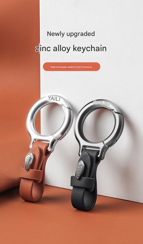 Simple Fashion Car Keychain, Solutions Keychain, Zinc Alloy Key Rings Leather