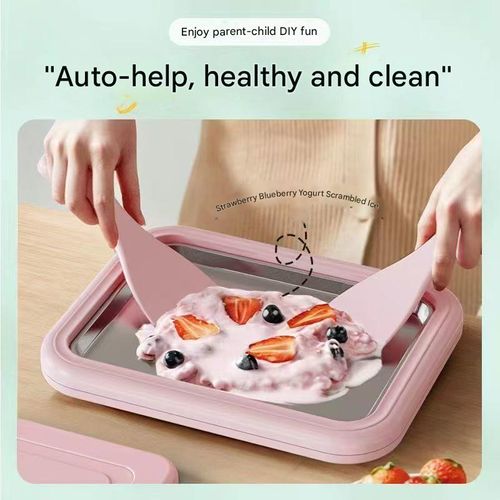 Fried yogurt machine household no-plug homemade ice cream children DIY multi-function fried ice tray fried smoothie