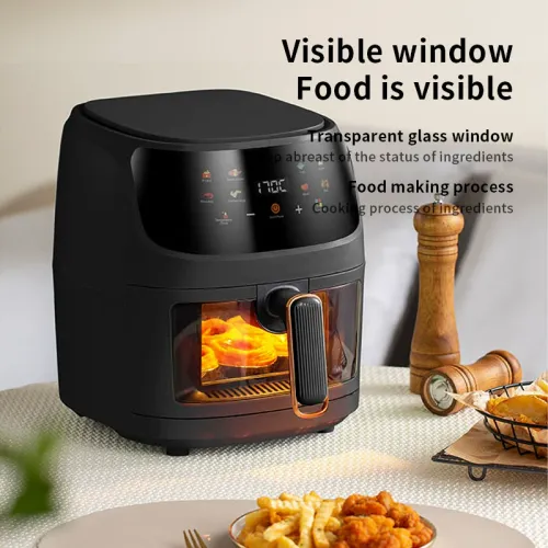 2025 new air fryer household multi-function intelligent fryer can see-through