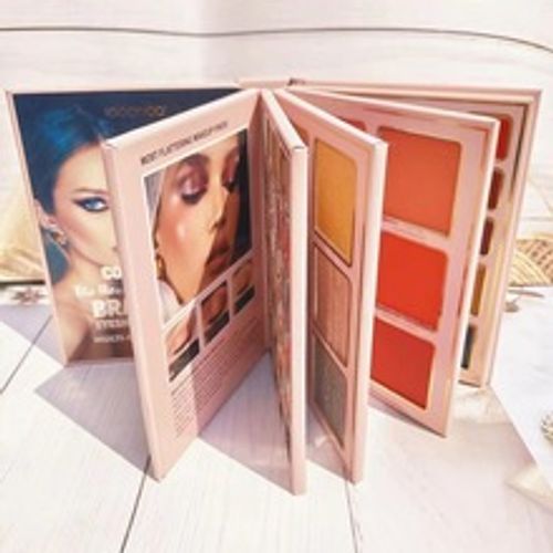 78 ColorsBook Style 5-Page Eyeshadow PaletteMatte Pearl BlushHighlight LipstickAll-in-One Makeup