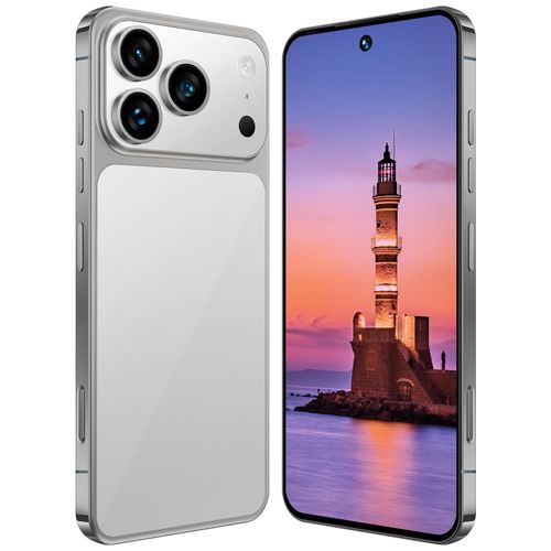 I17 Pro Max Android Smartphone, 4GB+64GB or 3GB+16GB, Global Version with 6.9-Inch Large Screen, Available in Black White Gray Gold Orange, Free Phone Case + Charger Included