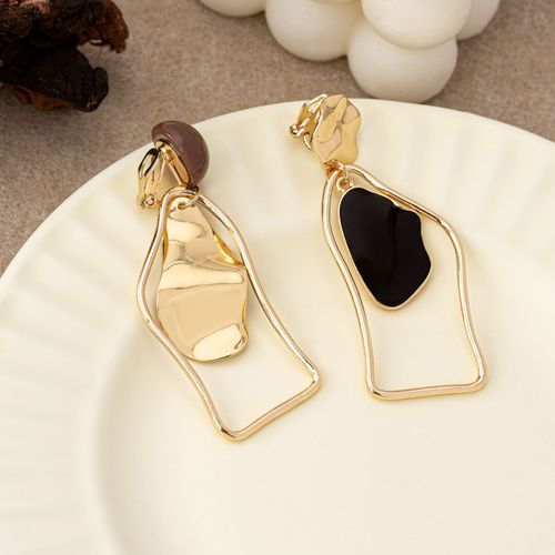 Irregular Geometric Retro Long Drop Earrings