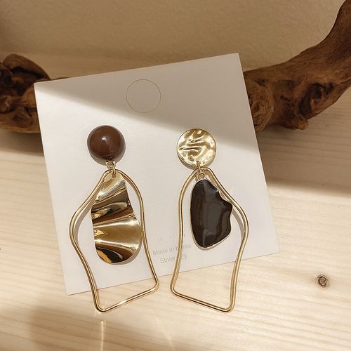 Irregular Geometric Retro Long Drop Earrings