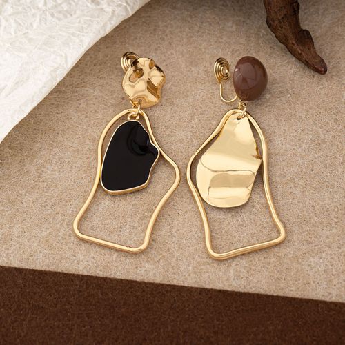 Irregular Geometric Retro Long Drop Earrings