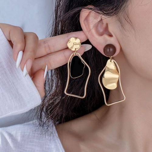 Irregular Geometric Retro Long Drop Earrings