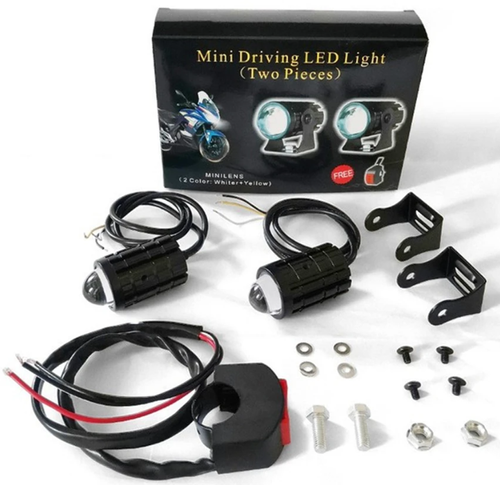 2-Pack Mini LED Driving Lamps with Switch, Dual Color High Luminance Spotlight for Trucks