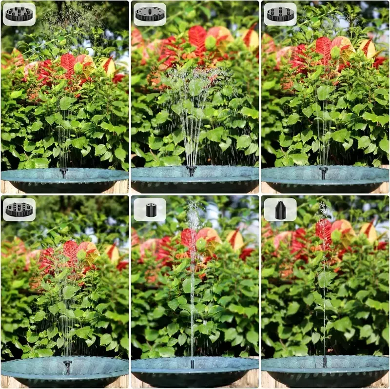 ☀️⛲Solar Powered Floating Water Fountain Pump with 6 Nozzles