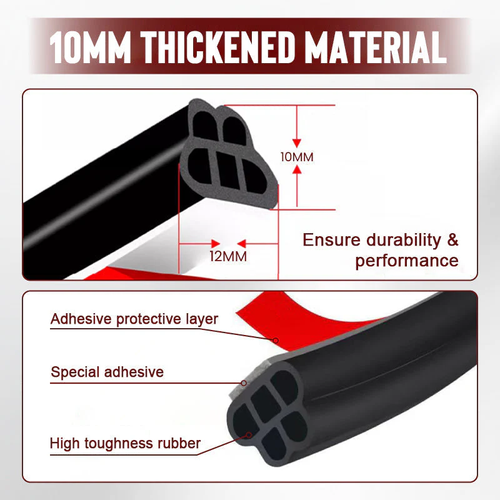 pw-Car Noise Reduction Dust-proof Rubber Seal Strip