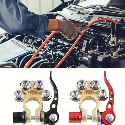 2 stuks Battery Terminal Connectors , 2-Piece Quick Disconnect Fittings for SAE&JIS Type A Terminals, Effortless Installation, Universal Compatibility for Cars, Trucks