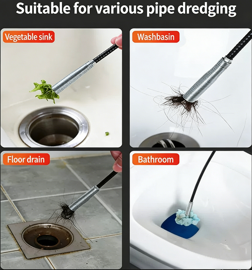 2-in-1 Drain Clog Remover & Grabber Tool: Clear Clogs & Retrieve Lost Items Effortlessly!