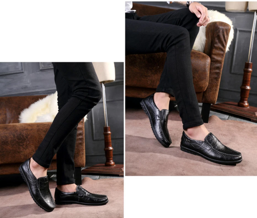 ⭐Hot Sale 49% OFF⏳CLOHOO Business Casual Shoes Leather Stitching Comfortable Breathable Rubber Bottom Second Layer Cowhide